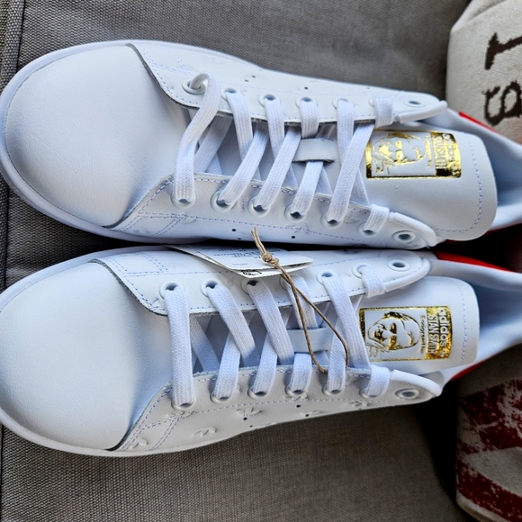 adidas Stan SmithAll Over Trefoil White Better Scarlet - Picture 4 of 7